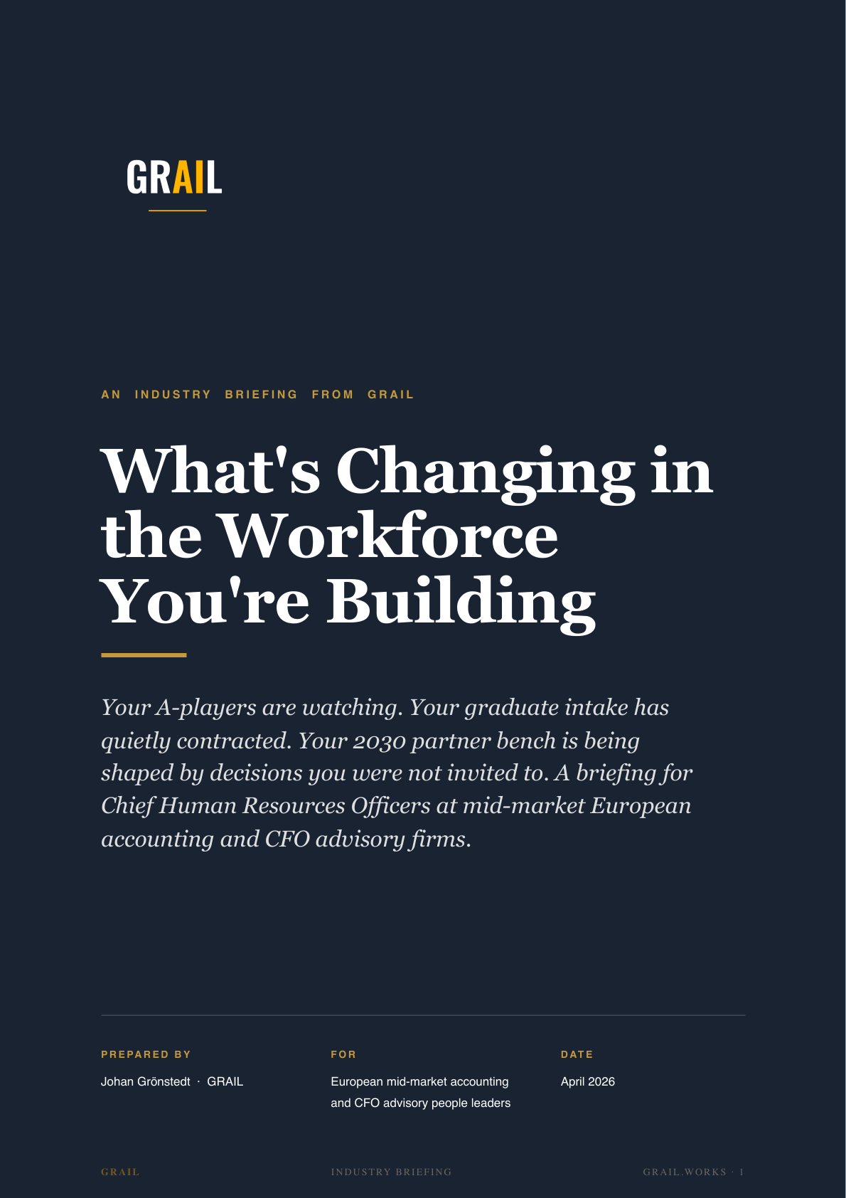 GRAIL industry briefing on AI in accounting and CFO advisory for CHROs.