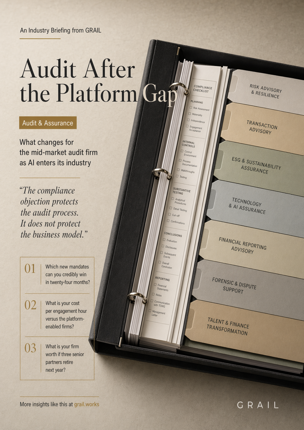 GRAIL CEO briefing cover for Audit & Assurance.