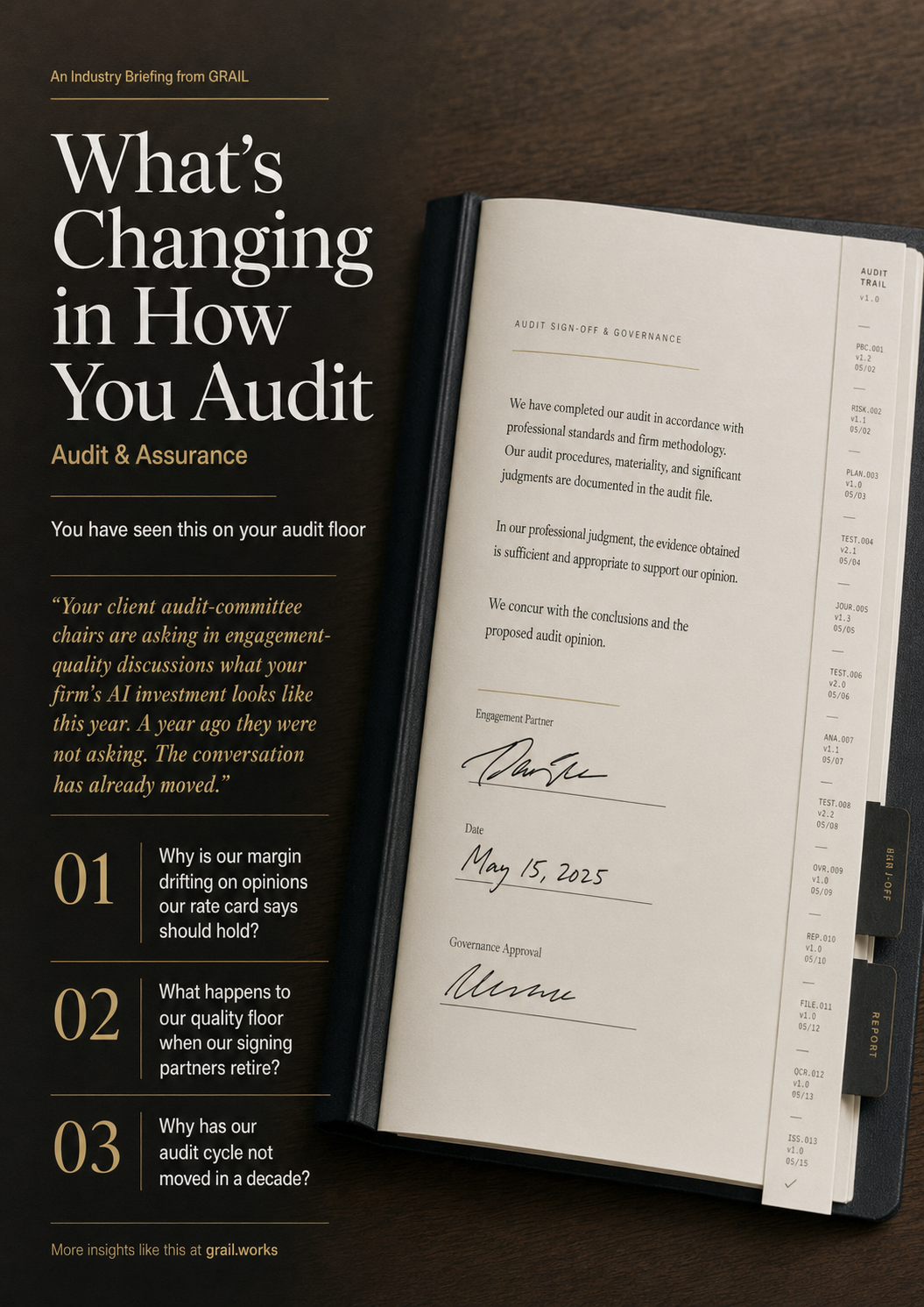 GRAIL industry briefing on AI in audit and assurance for COOs.