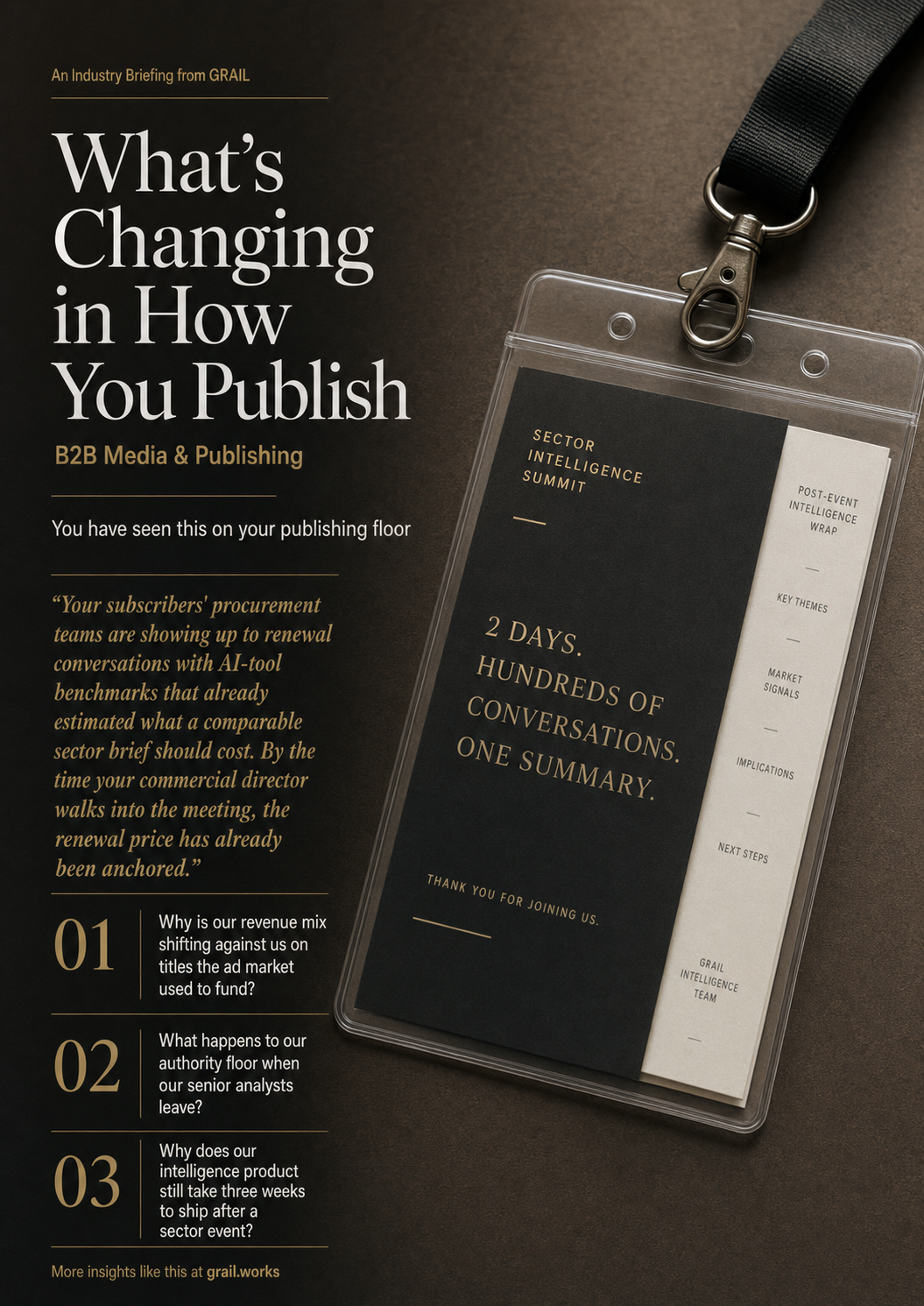 GRAIL industry briefing on AI in B2B media and publishing for COOs.