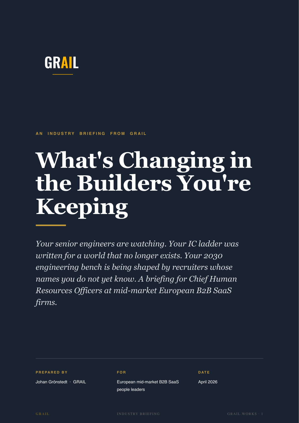 GRAIL industry briefing on AI in B2B SaaS and tech for CHROs.