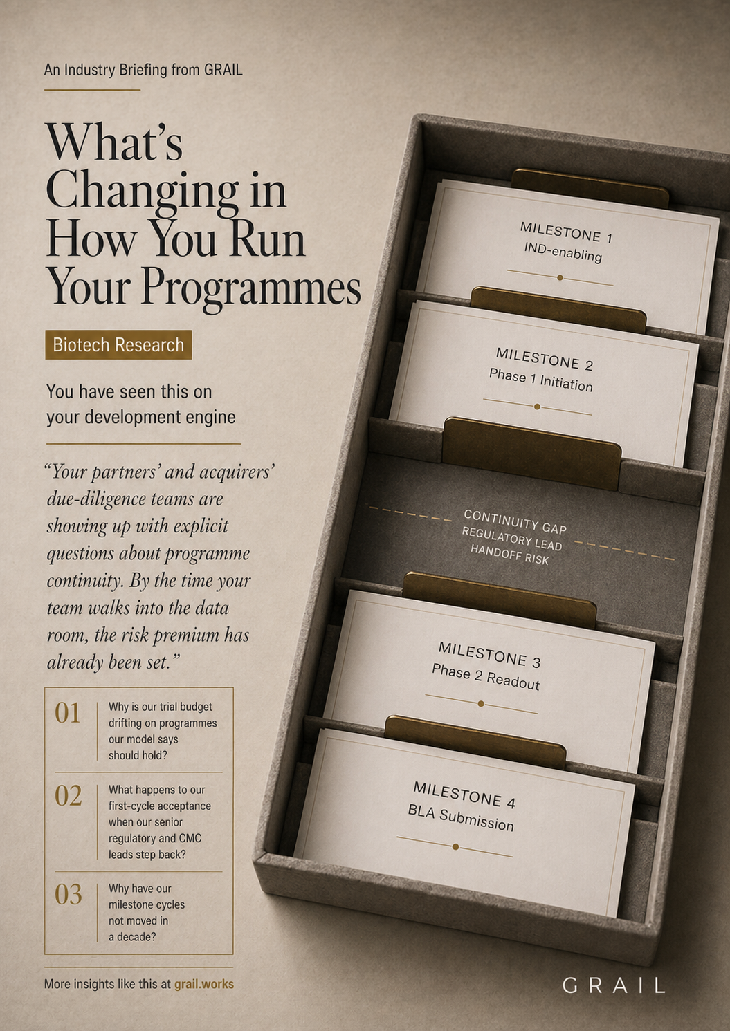 GRAIL industry briefing on AI in biotech and research for COOs.