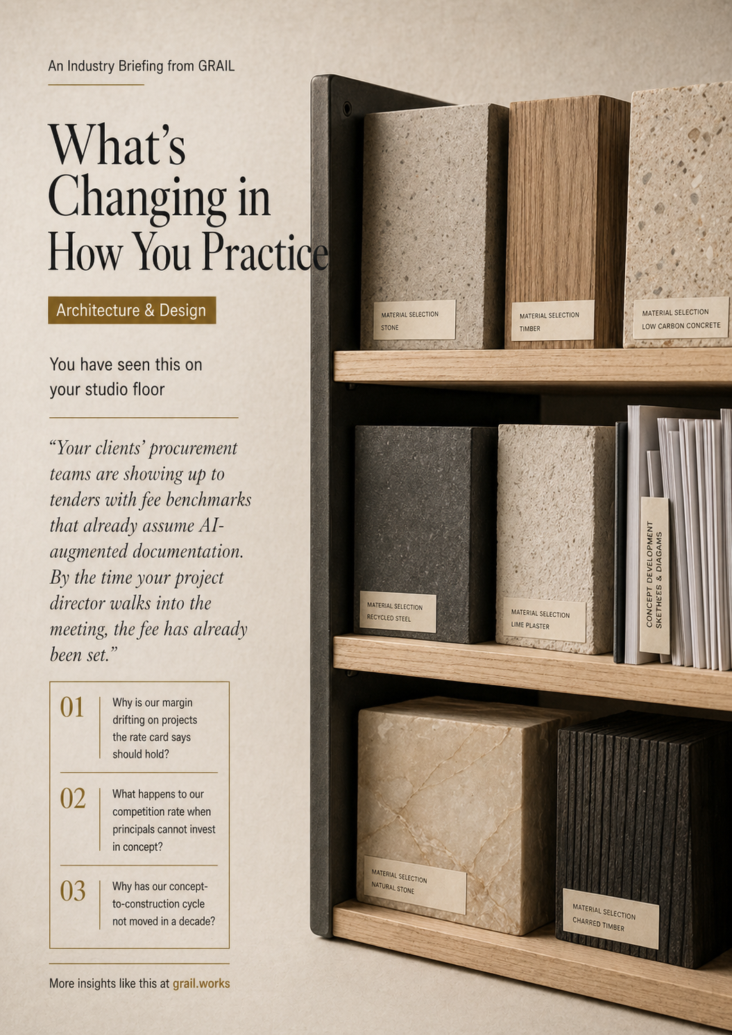 GRAIL industry briefing on AI in high-end architecture and design for COOs.