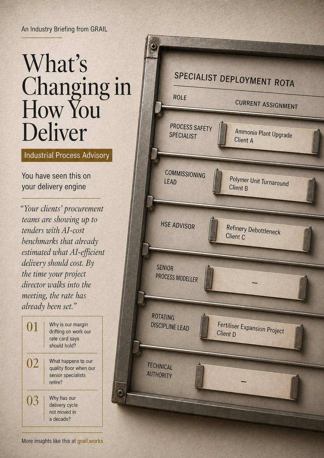 GRAIL industry briefing on AI in industrial process for COOs.