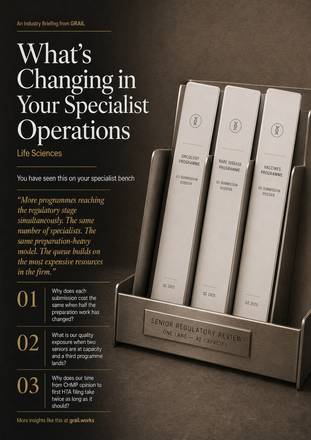 GRAIL industry briefing on AI in life sciences for COOs.