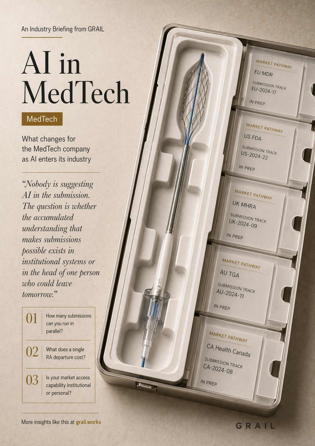 GRAIL CEO briefing cover for Medtech.