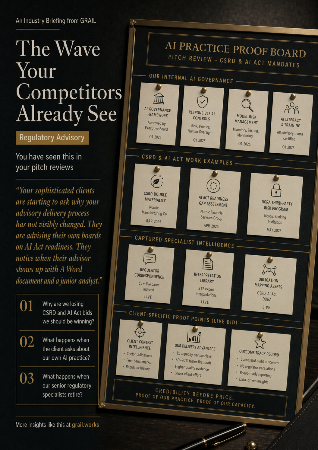 GRAIL industry briefing on AI in regulatory and compliance advisory for CCOs.