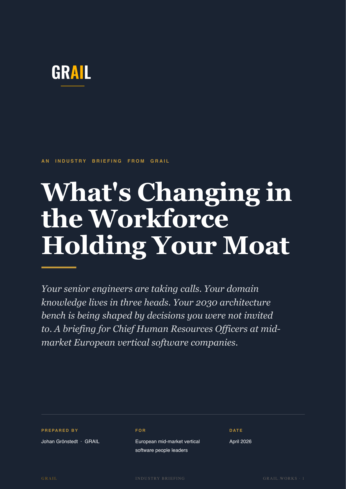 GRAIL industry briefing on AI in vertical software for CHROs.